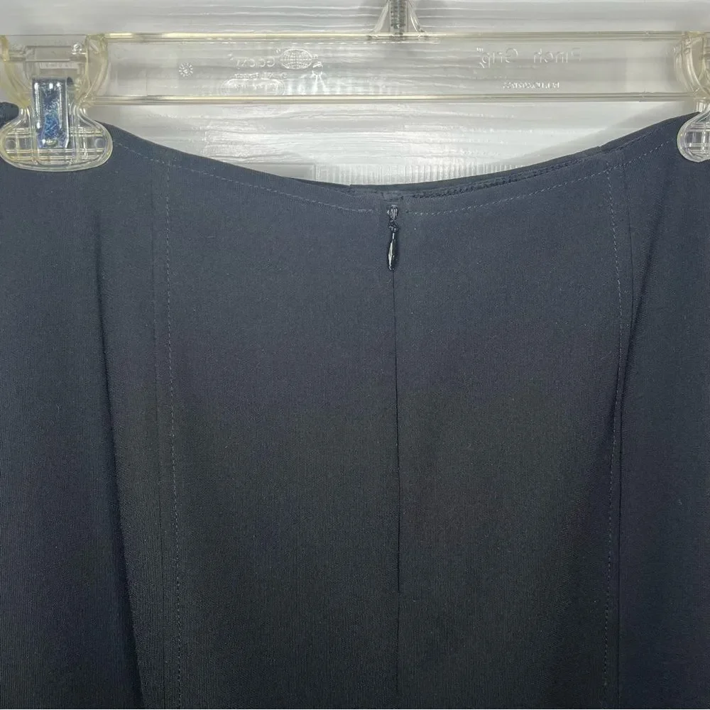 Peck & Peck Black Flared Knee Length Skirt Work Careerwear 8 - Picture 7 of 10